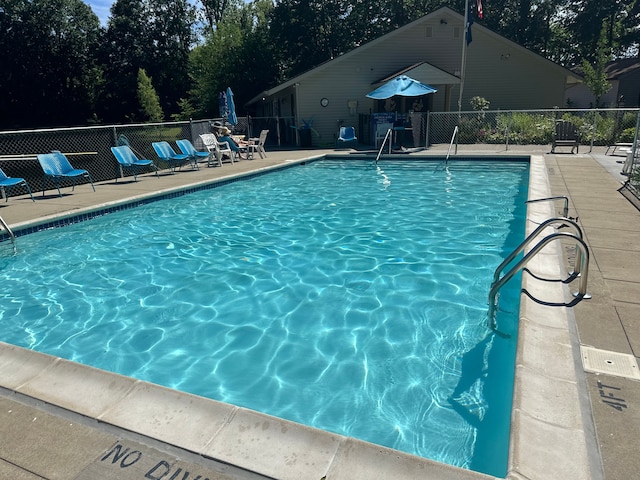 view of pool with a patio area