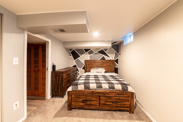 view of carpeted bedroom