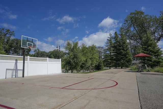 view of basketball court