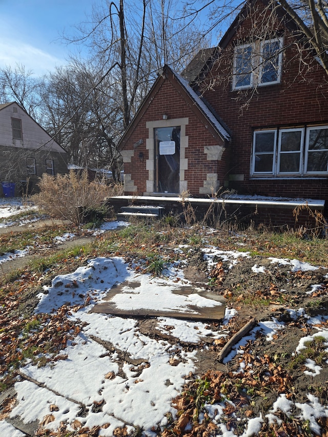 view of snowy yard