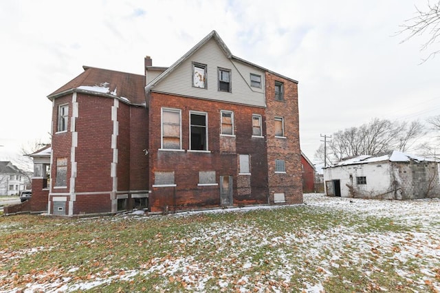 view of snowy exterior