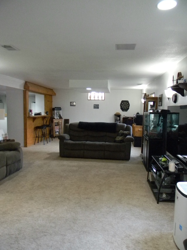 view of carpeted living room