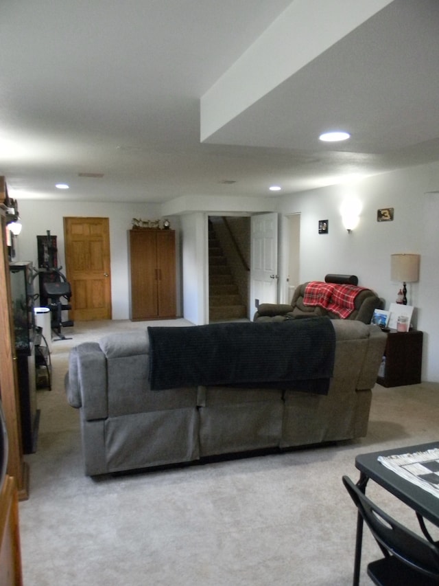 view of carpeted living room