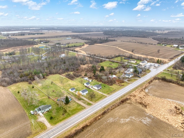 bird's eye view featuring a rural view