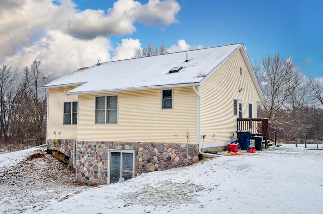 view of snowy exterior