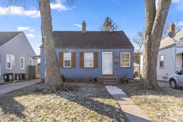 view of bungalow-style home