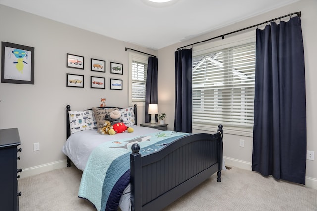 view of carpeted bedroom