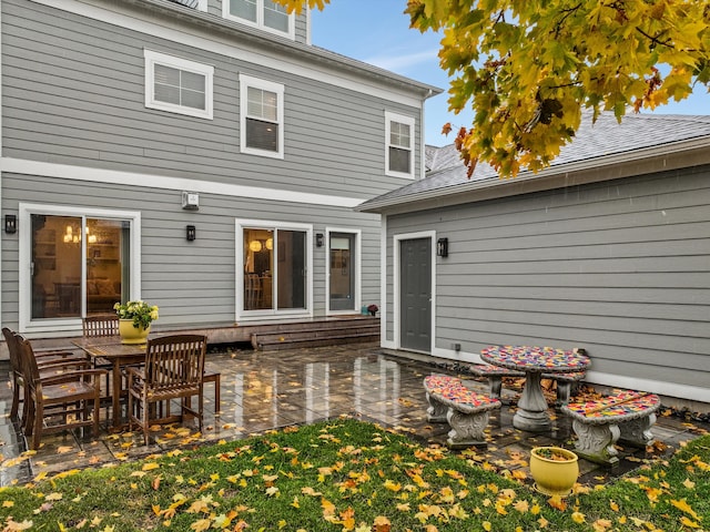 rear view of property with a patio area