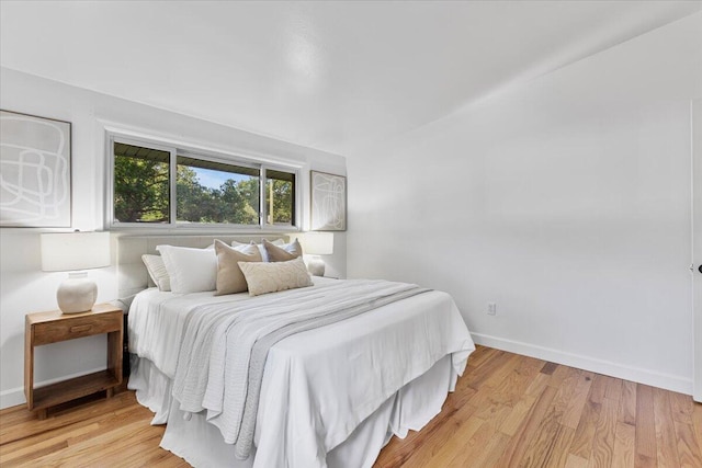 bedroom featuring light hardwood / wood-style flooring