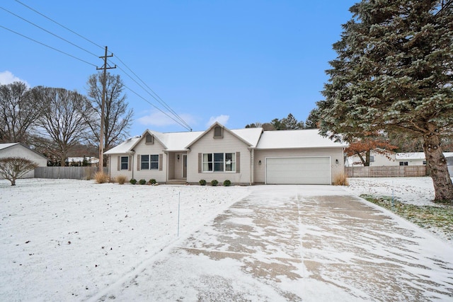 ranch-style house with a garage