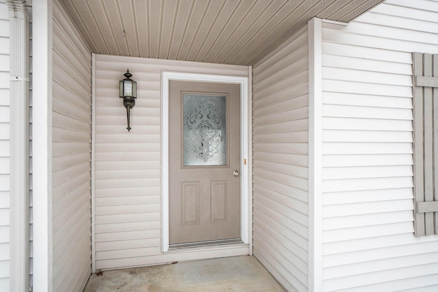 view of doorway to property