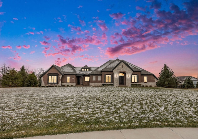 view of french country home