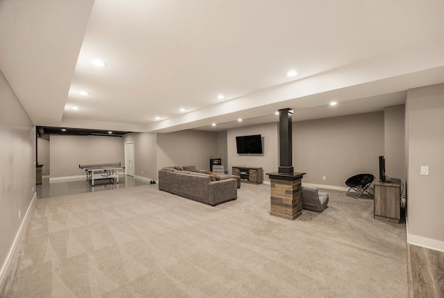 view of carpeted living room