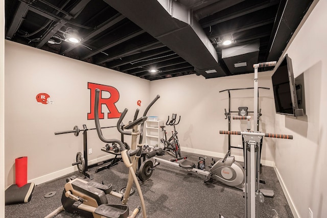 view of workout area