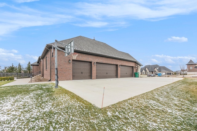 view of property exterior featuring a garage