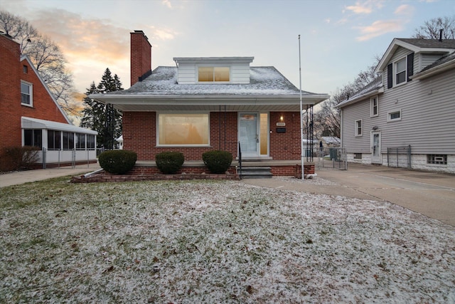 view of bungalow-style home