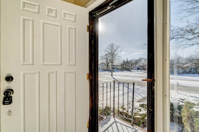 view of doorway to outside