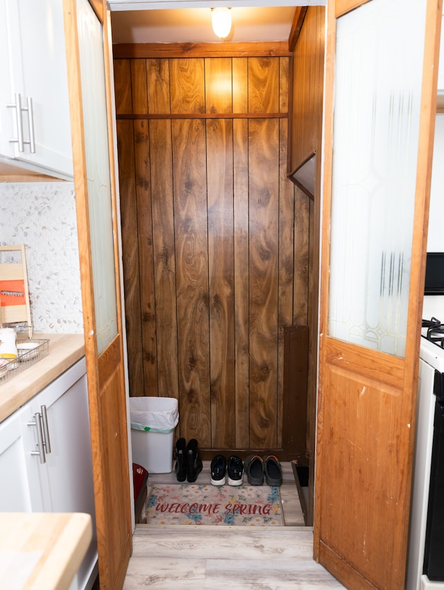 bathroom featuring wood-type flooring and vanity