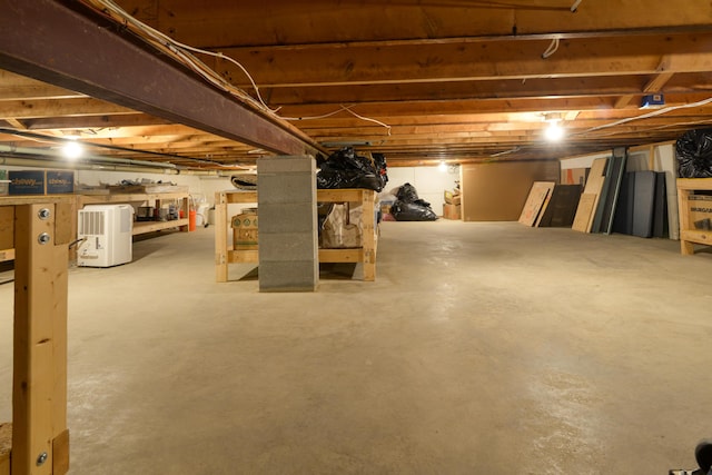 view of basement