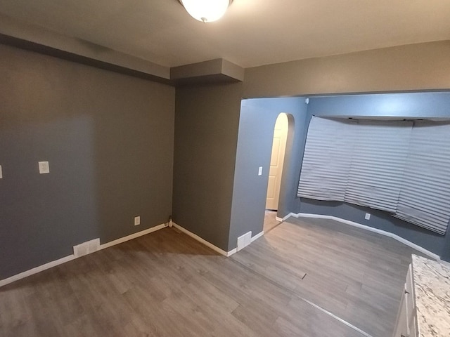 unfurnished room featuring wood-type flooring