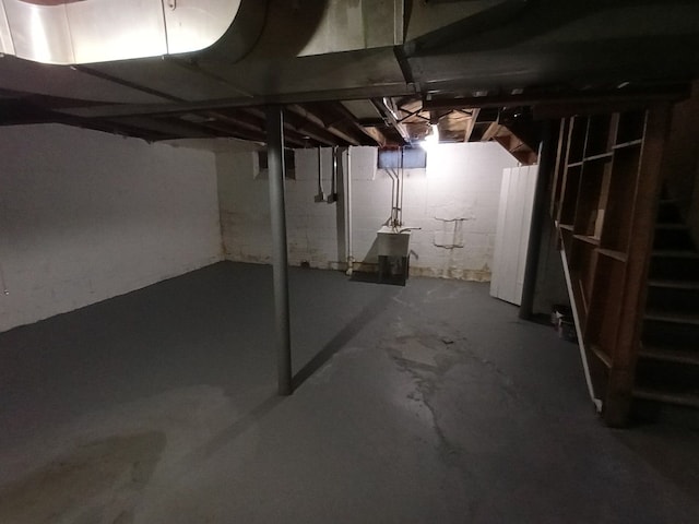 view of basement