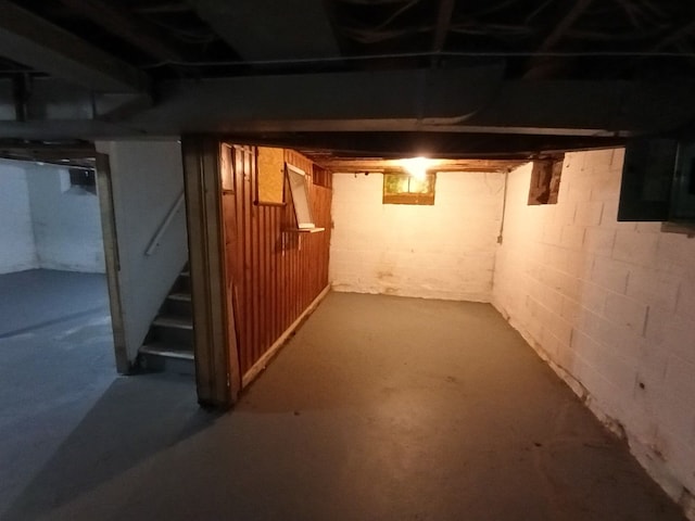 view of basement