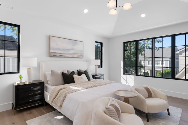 bedroom featuring wood-type flooring