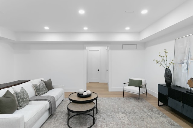 living room featuring hardwood / wood-style flooring