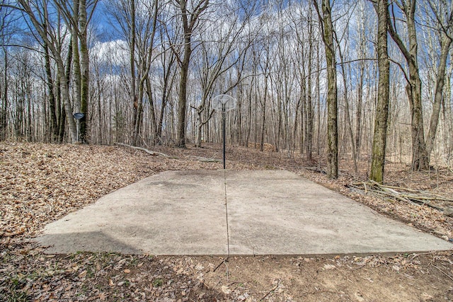 4714 N Lincoln Rd, Ludington, MI 49431 - view of patio / terrace featuring a view of trees