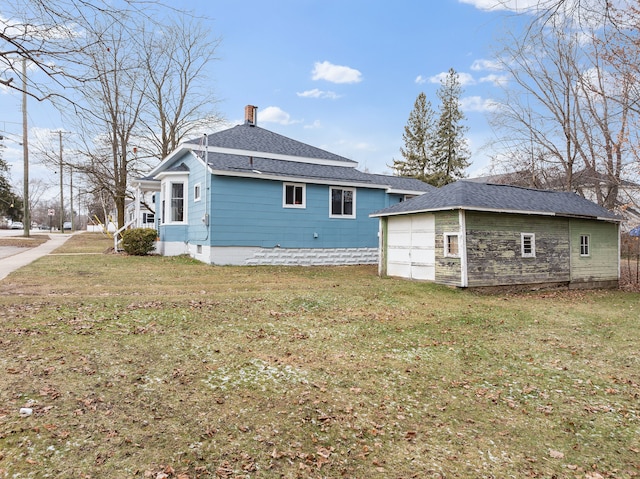 view of property exterior featuring a yard