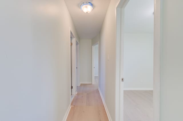 hallway featuring light hardwood / wood-style flooring