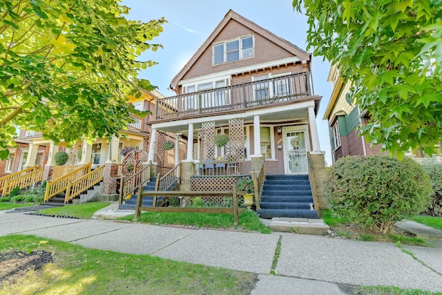 view of front of house featuring covered porch