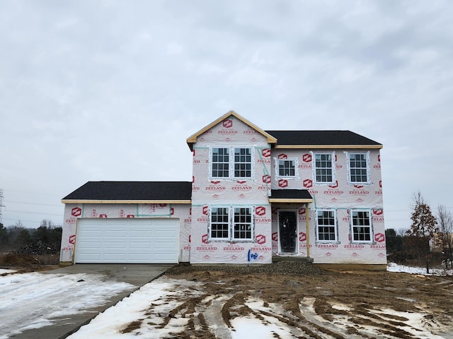 property under construction featuring a garage