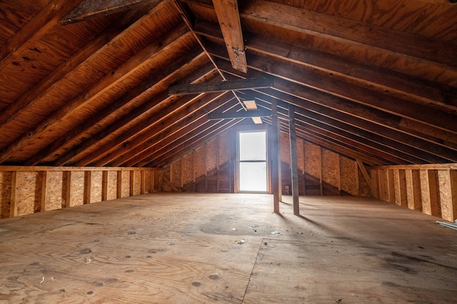 view of attic