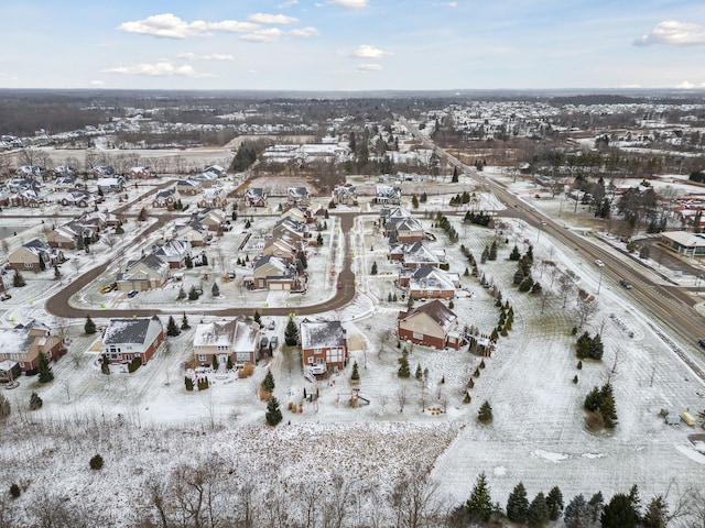 view of snowy aerial view