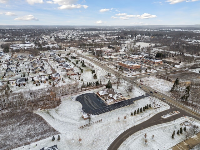 view of snowy aerial view