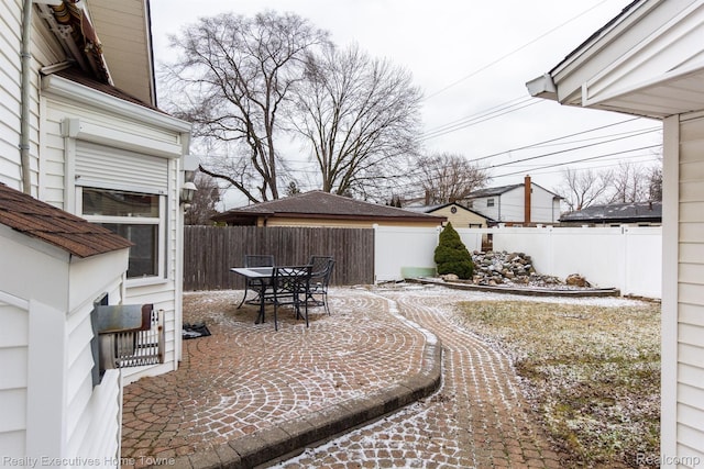 8268 Doncaster Dr, Sterling Heights, MI 48312 - fenced backyard with a patio and outdoor dining space