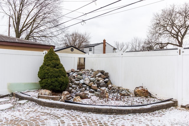 8268 Doncaster Dr, Sterling Heights, MI 48312 - view of snowy yard