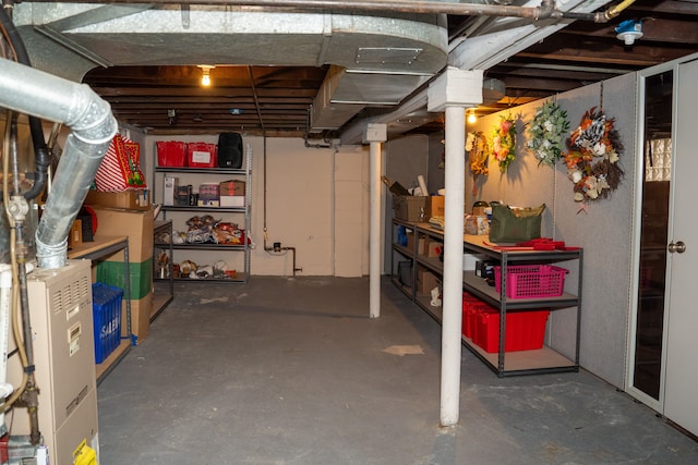 view of basement