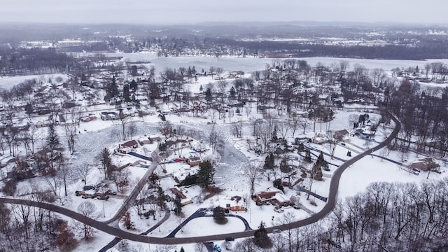 view of snowy aerial view