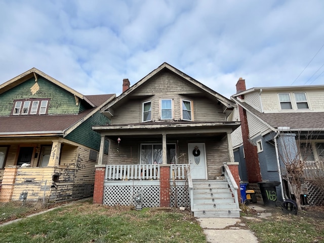 view of front facade with a porch