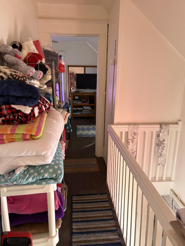 walk in closet featuring wood-type flooring