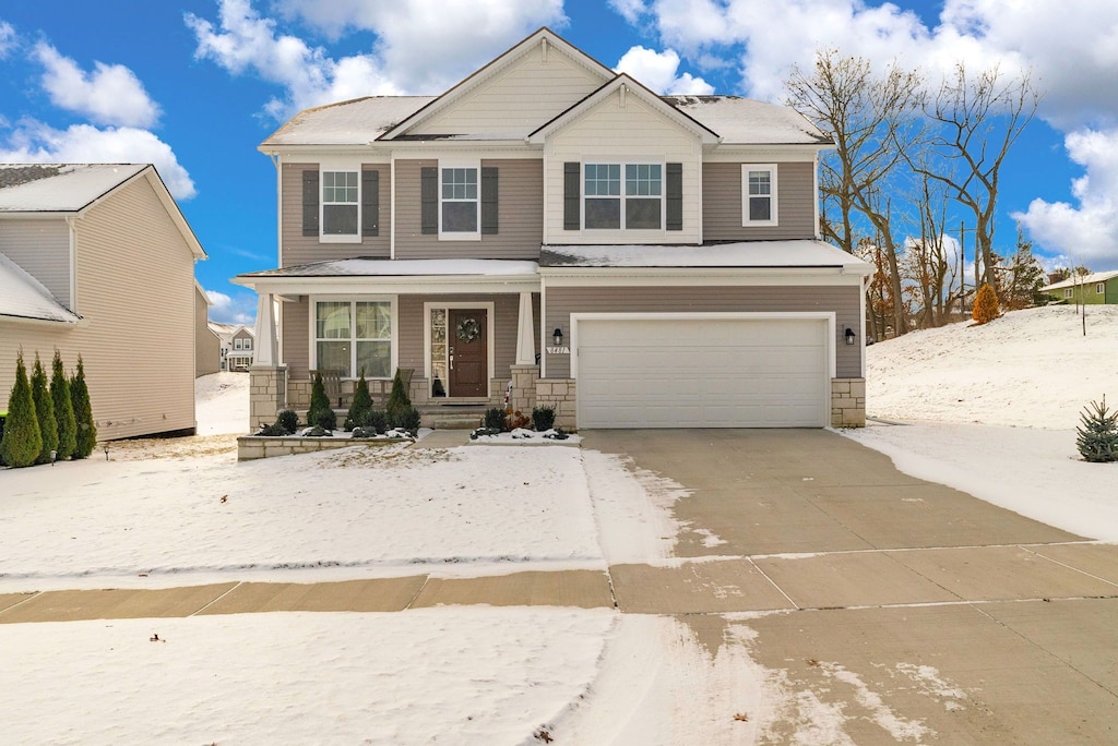 view of front of house featuring a garage