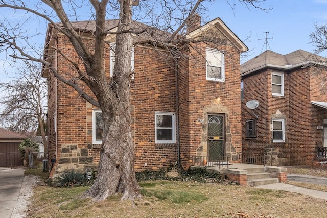 view of front of home with central AC unit