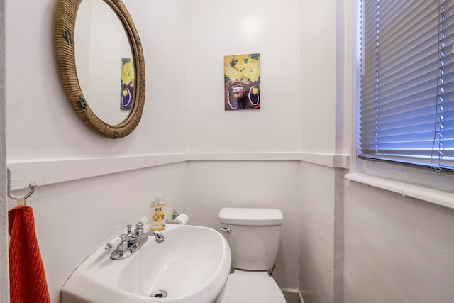 bathroom with toilet and sink