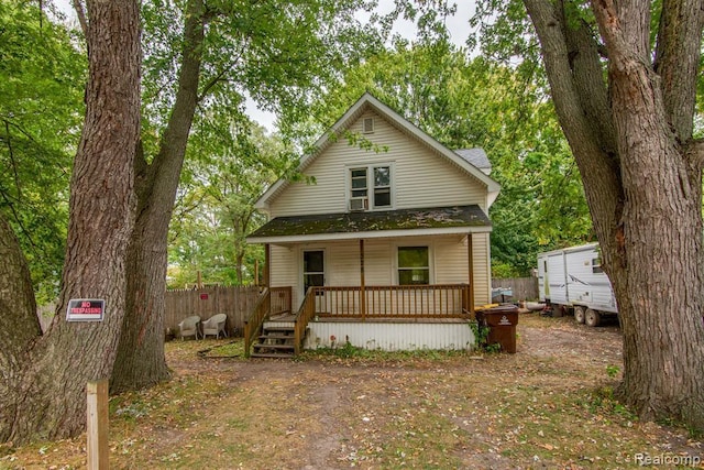 view of front of home with a porch