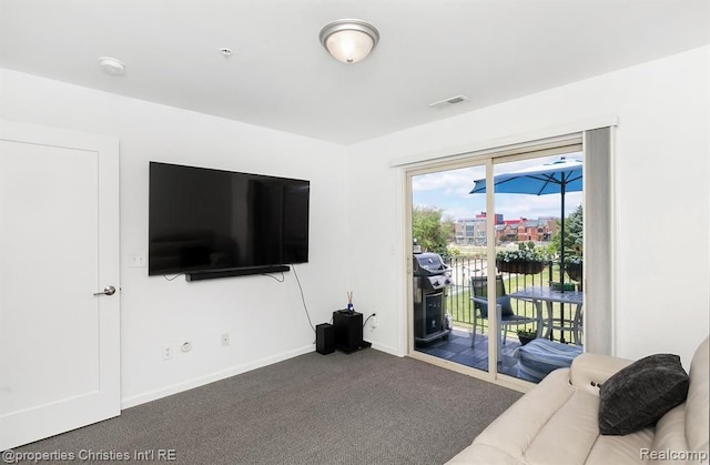 view of carpeted living room