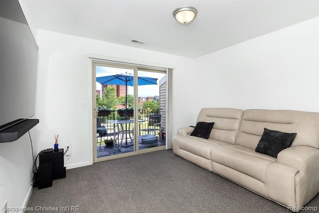 view of carpeted living room