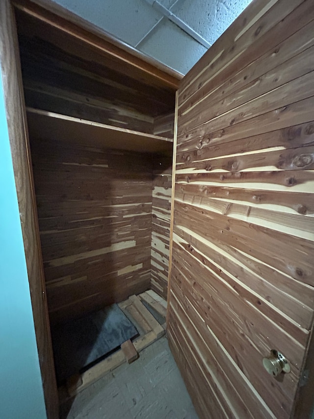 closet with a sauna