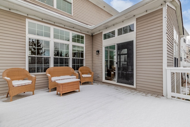 view of patio featuring a wooden deck